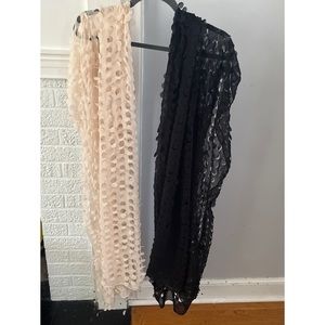 Cara New York Black & Cream Scarves- 2 Pieces